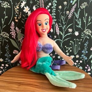 VINTAGE DISNEY The Little Mermaid Plush Ariel Backpack Rare Cute collectible 90s